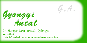 gyongyi antal business card
