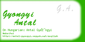 gyongyi antal business card